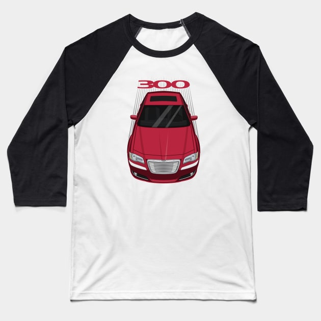 Chrysler 300C 2011-2014 - Deep Cherry Red Baseball T-Shirt by V8social